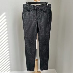 WHBM Black Glitter Effect (Metallic) Skinny Jeans